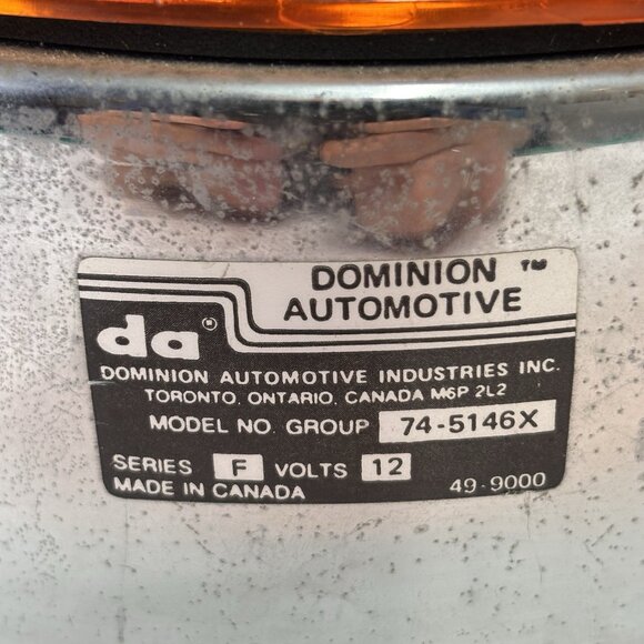 Dominion Automotive 74-5146X Teardrop Light Beacon KD Lamp Amber Emergency MiC - Picture 5 of 16